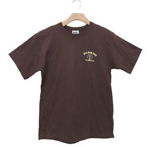 Old Guys Rule Mens Cotton T-Shirt Medium Short Sleeve Crew Neck Brown